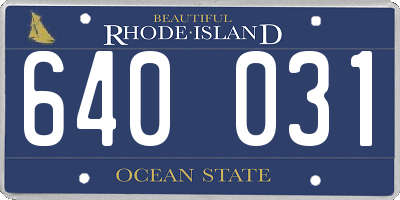 RI license plate 640031