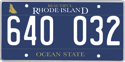 RI license plate 640032