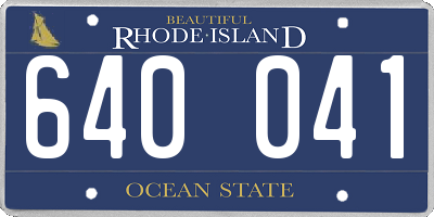 RI license plate 640041