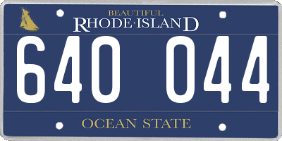 RI license plate 640044