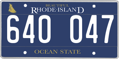 RI license plate 640047
