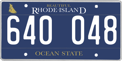 RI license plate 640048
