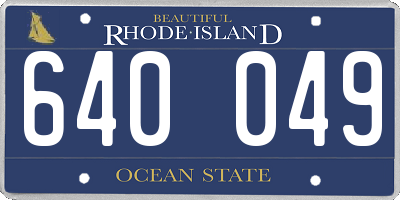 RI license plate 640049