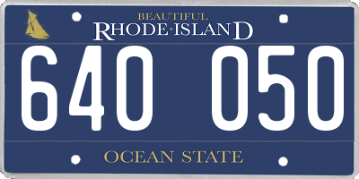 RI license plate 640050