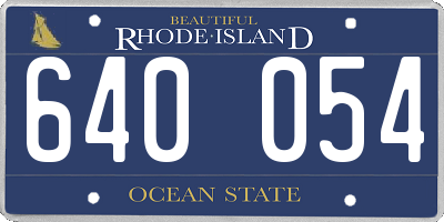 RI license plate 640054