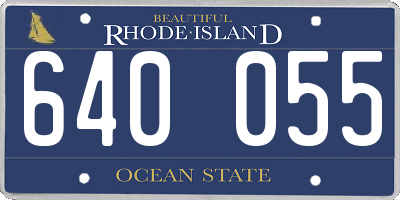 RI license plate 640055