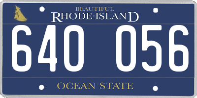 RI license plate 640056