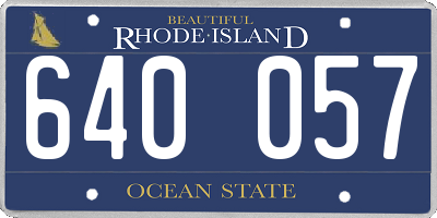 RI license plate 640057