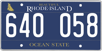 RI license plate 640058