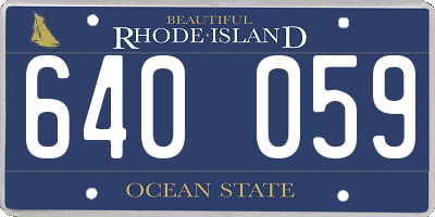 RI license plate 640059