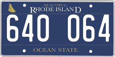 RI license plate 640064