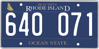 RI license plate 640071