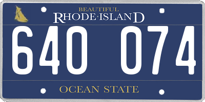 RI license plate 640074