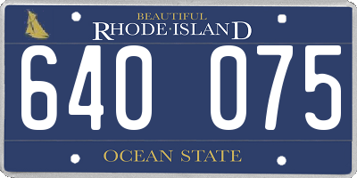 RI license plate 640075