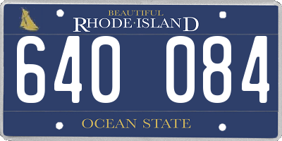RI license plate 640084