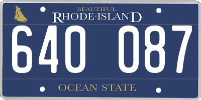 RI license plate 640087
