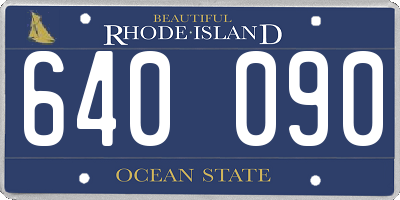 RI license plate 640090