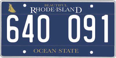 RI license plate 640091