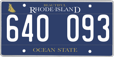 RI license plate 640093