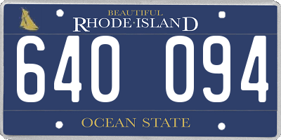 RI license plate 640094