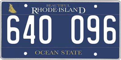 RI license plate 640096