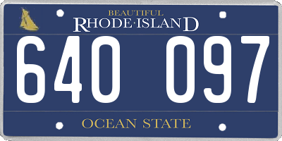 RI license plate 640097