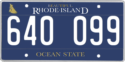 RI license plate 640099