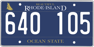 RI license plate 640105