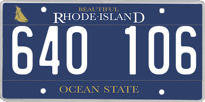 RI license plate 640106