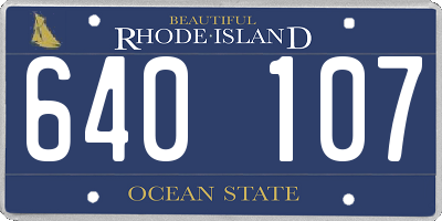 RI license plate 640107