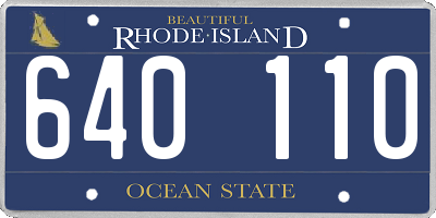 RI license plate 640110