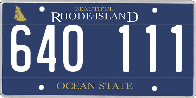 RI license plate 640111