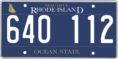 RI license plate 640112