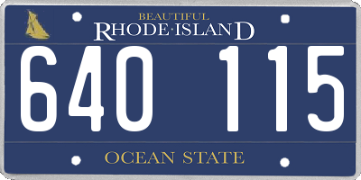 RI license plate 640115