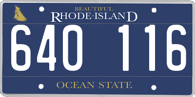 RI license plate 640116