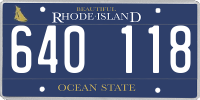 RI license plate 640118