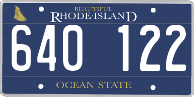 RI license plate 640122