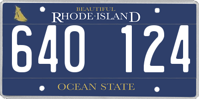 RI license plate 640124