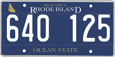 RI license plate 640125