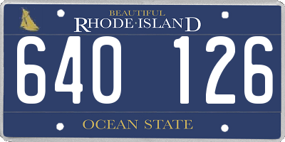 RI license plate 640126