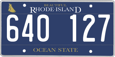 RI license plate 640127