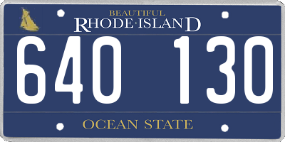 RI license plate 640130