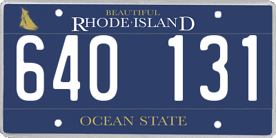 RI license plate 640131