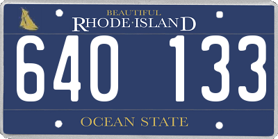 RI license plate 640133