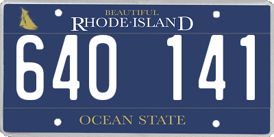 RI license plate 640141