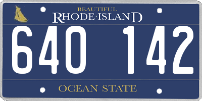 RI license plate 640142