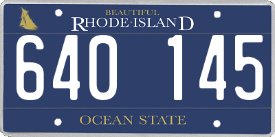 RI license plate 640145