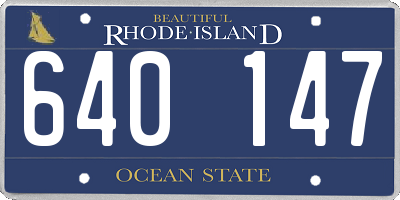 RI license plate 640147
