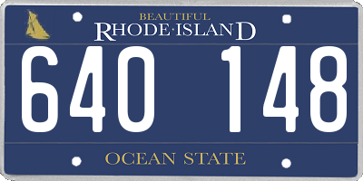 RI license plate 640148