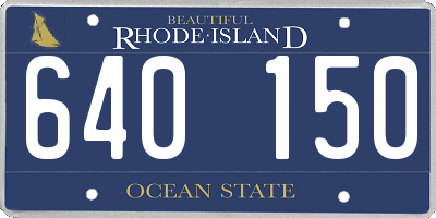 RI license plate 640150